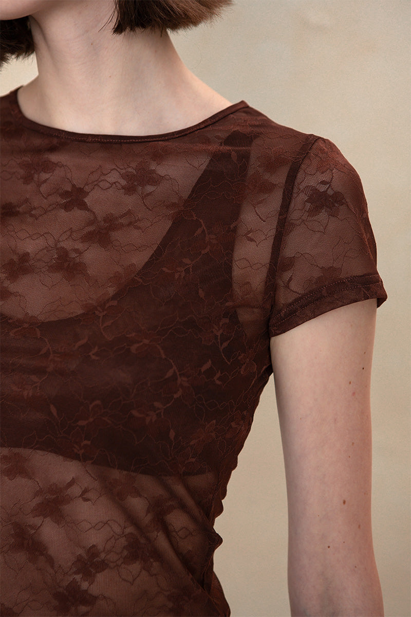 Ophelia Sheer Stretch Lace Top