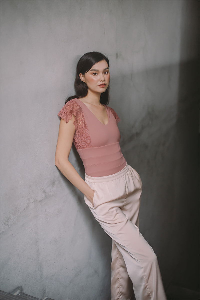 Pinksalt x Perk by Kate Lucie Brushed Satin Lounge Pants
