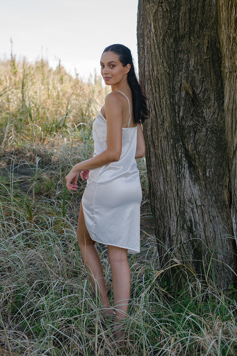 White sales chemise slip
